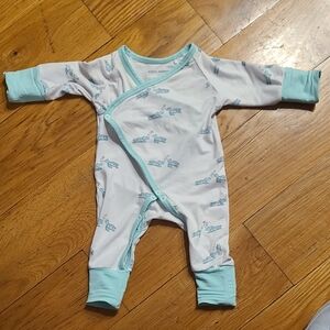 Newborn Kimono Snap Sleeper with Turtles